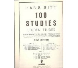 SITT H. 100 STUDIES FOR THE...